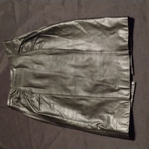 Chia Woman's Leather Skirt Black Size 4